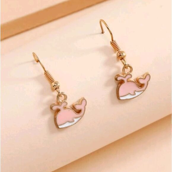 Whale 🐋 Drop Earrings - Picture 1 of 4